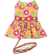 Doggie Design Dog Dress Citrus Slice Dog Dress with Matching Leash