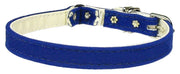 Mirage Pet Products 10 / Blue Premium Plain Cat Safety Collar "Velvet, Blank" In 5 Colors