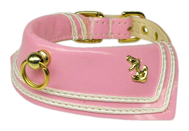 Mirage Pet Products 10 / Pink Dog, Puppy and Pet Collar "Sailor" 5 Colors to Choose From