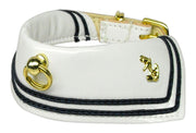 Mirage Pet Products 10 / White Dog, Puppy and Pet Collar "Sailor" 5 Colors to Choose From