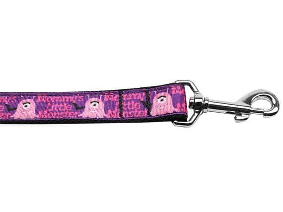 Mirage Pet Products 3/8" wide x 4 ft. Leash Dog Nylon Collar or Leash "Mommy's Little Monster"