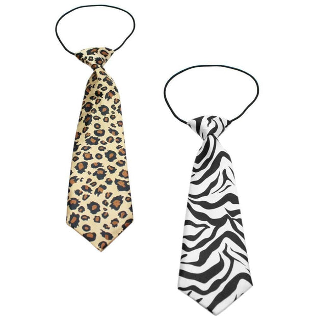 Mirage Pet Products Big Dog Neck Tie "Animal Prints" Leopard or Zebra Print