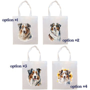 Mirage Pet Products Canvas Tote Bag, Zippered With Handles & Inner Pocket, "Australian Shepherd"