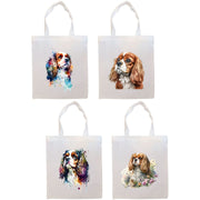 Mirage Pet Products Canvas Tote Bag, Zippered With Handles & Inner Pocket, "Cavalier King Charles Spaniel"