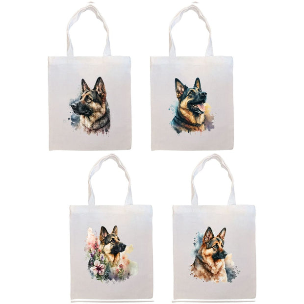 Mirage Pet Products Canvas Tote Bag, Zippered With Handles & Inner Pocket, "German Shepherd"