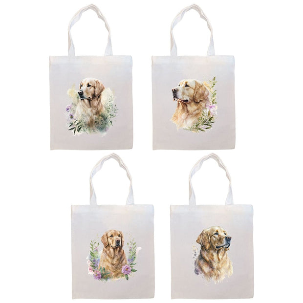 Mirage Pet Products Canvas Tote Bag, Zippered With Handles & Inner Pocket, "Golden Retriever"