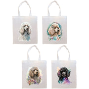 Mirage Pet Products Canvas Tote Bag, Zippered With Handles & Inner Pocket, "Poodle"
