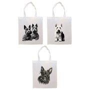 Mirage Pet Products Canvas Tote Bag, Zippered With Handles & Inner Pocket, "Scottish Terrier"