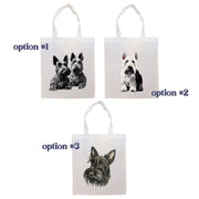 Mirage Pet Products Canvas Tote Bag, Zippered With Handles & Inner Pocket, "Scottish Terrier"