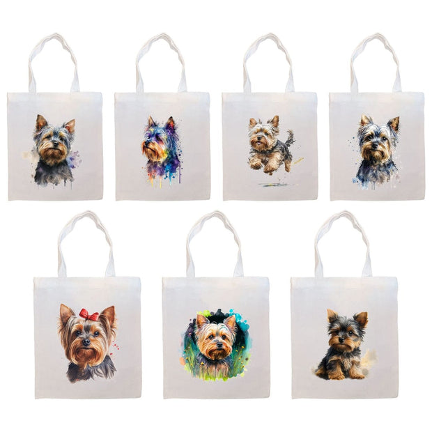 Mirage Pet Products Canvas Tote Bag, Zippered With Handles & Inner Pocket, "Yorkie"