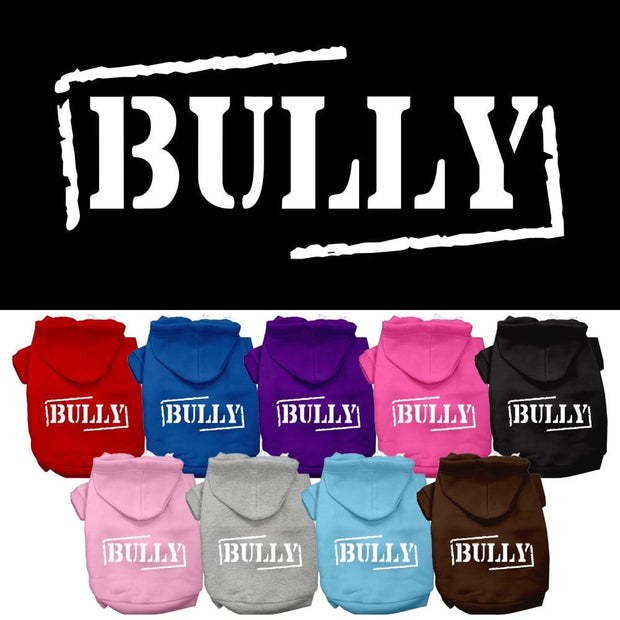 Mirage Pet Products Dog or Cat Hoodie Screen Printed "Bully"