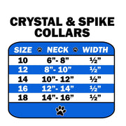 Mirage Pet Products Dog, Puppy and Pet Collar, "Animal Print Crystal & Spike" 4 Styles to Choose From