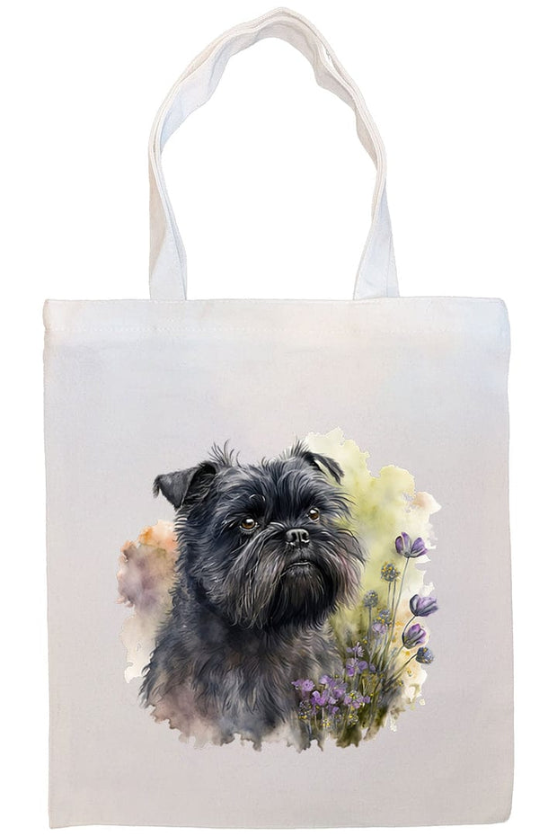 Mirage Pet Products Option #1 Canvas Tote Bag, Zippered With Handles & Inner Pocket, "Affenpinscher"