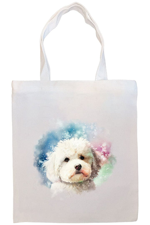Mirage Pet Products Option #1 Canvas Tote Bag, Zippered With Handles & Inner Pocket, "Bichon Frise"