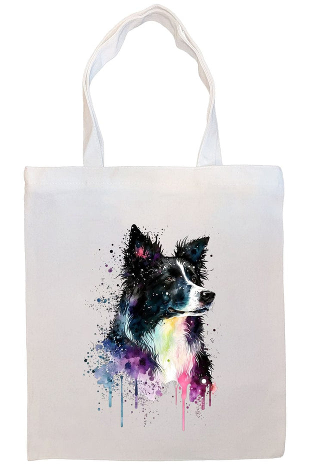 Mirage Pet Products Option #1 Canvas Tote Bag, Zippered With Handles & Inner Pocket, "Border Collie"