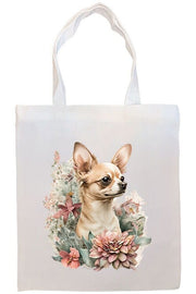 Mirage Pet Products Option #1 Canvas Tote Bag, Zippered With Handles & Inner Pocket, "Chihuahua"