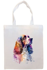 Mirage Pet Products Option #1 Canvas Tote Bag, Zippered With Handles & Inner Pocket, "Cocker Spaniel"