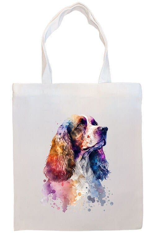 Mirage Pet Products Option #1 Canvas Tote Bag, Zippered With Handles & Inner Pocket, "Cocker Spaniel"
