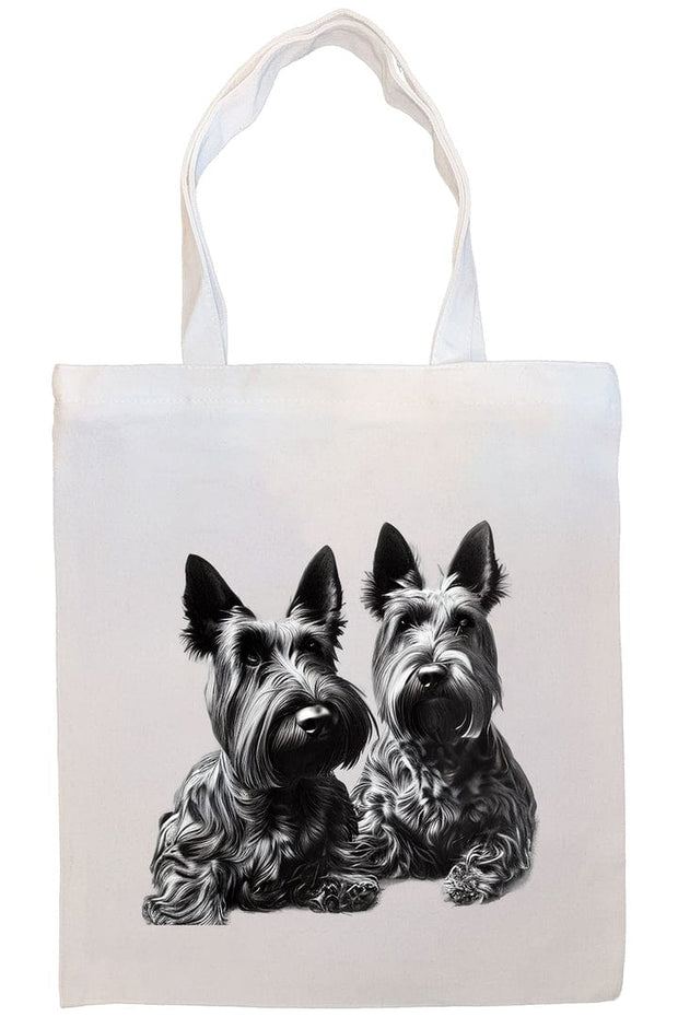 Mirage Pet Products Option #1 Canvas Tote Bag, Zippered With Handles & Inner Pocket, "Scottish Terrier"