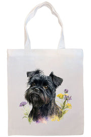 Mirage Pet Products Option #2 Canvas Tote Bag, Zippered With Handles & Inner Pocket, "Affenpinscher"