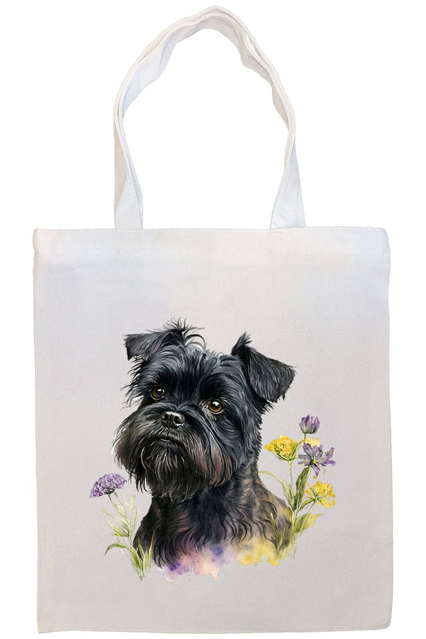 Mirage Pet Products Option #2 Canvas Tote Bag, Zippered With Handles & Inner Pocket, "Affenpinscher"