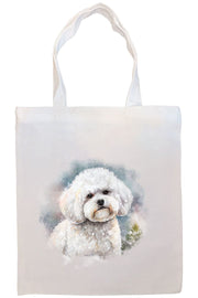 Mirage Pet Products Option #2 Canvas Tote Bag, Zippered With Handles & Inner Pocket, "Bichon Frise"