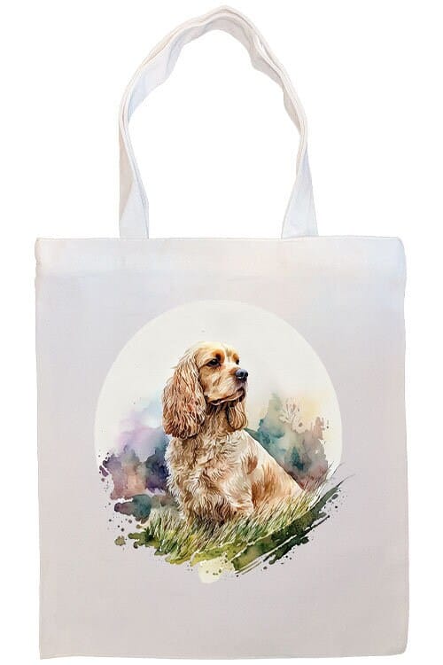 Mirage Pet Products Option #2 Canvas Tote Bag, Zippered With Handles & Inner Pocket, "Cocker Spaniel"