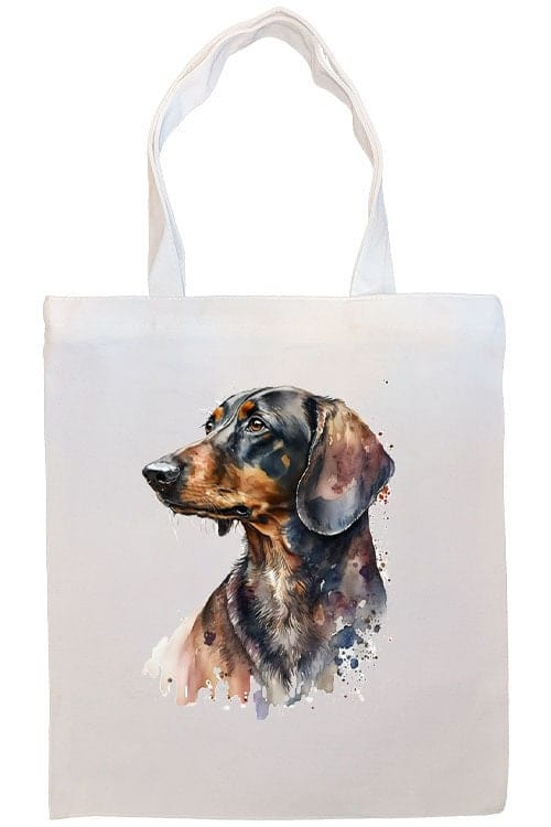 Mirage Pet Products Option #2 Canvas Tote Bag, Zippered With Handles & Inner Pocket, "Dachshund"