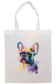 Mirage Pet Products Option #2 Canvas Tote Bag, Zippered With Handles & Inner Pocket, "Frenchie"