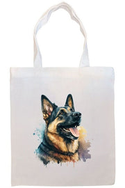 Mirage Pet Products Option #2 Canvas Tote Bag, Zippered With Handles & Inner Pocket, "German Shepherd"