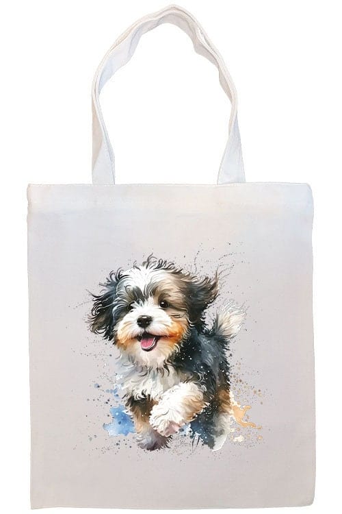 Mirage Pet Products Option #2 Canvas Tote Bag, Zippered With Handles & Inner Pocket, "Havanese"