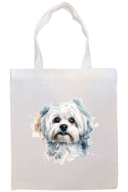 Mirage Pet Products Option #2 Canvas Tote Bag, Zippered With Handles & Inner Pocket, "Maltese"