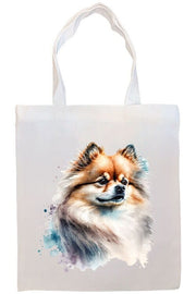 Mirage Pet Products Option #2 Canvas Tote Bag, Zippered With Handles & Inner Pocket, "Pomeranian"