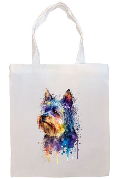 Mirage Pet Products Option #2 Canvas Tote Bag, Zippered With Handles & Inner Pocket, "Yorkie"