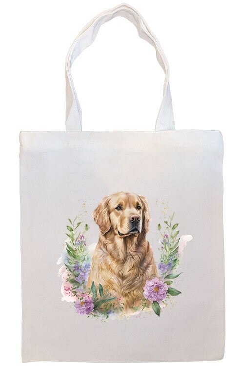 Mirage Pet Products Option #3 Canvas Tote Bag, Zippered With Handles & Inner Pocket, "Golden Retriever"