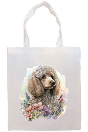 Mirage Pet Products Option #3 Canvas Tote Bag, Zippered With Handles & Inner Pocket, "Poodle"