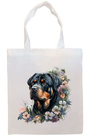 Mirage Pet Products Option #3 Canvas Tote Bag, Zippered With Handles & Inner Pocket, "Rottweiler"