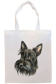 Mirage Pet Products Option #3 Canvas Tote Bag, Zippered With Handles & Inner Pocket, "Scottish Terrier"