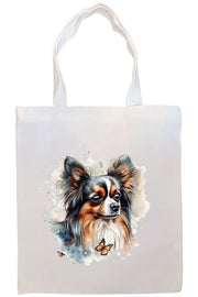 Mirage Pet Products Option #4 Canvas Tote Bag, Zippered With Handles & Inner Pocket, "Papillon"