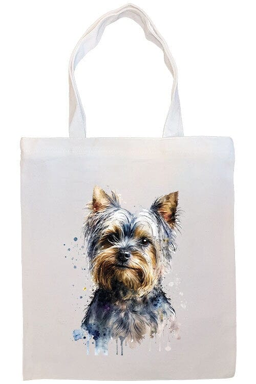 Mirage Pet Products Option #4 Canvas Tote Bag, Zippered With Handles & Inner Pocket, "Yorkie"