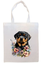 Mirage Pet Products Option #5 Canvas Tote Bag, Zippered With Handles & Inner Pocket, "Rottweiler"
