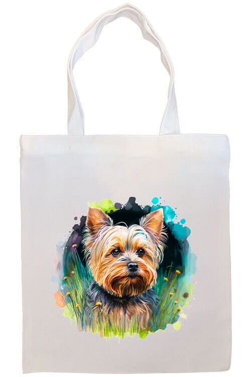 Mirage Pet Products Option #6 Canvas Tote Bag, Zippered With Handles & Inner Pocket, "Yorkie"