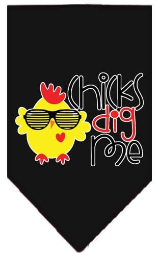 Mirage Pet Products Pet and Dog Bandana Screen Printed "Chicks Dig Me"