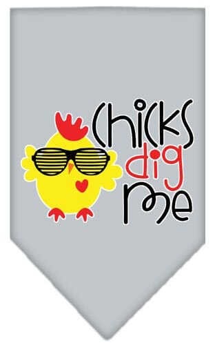 Mirage Pet Products Pet and Dog Bandana Screen Printed "Chicks Dig Me"