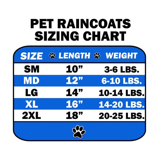 Mirage Pet Products Pet Dog & Cat Hooded Raincoat Available in 6 Colors