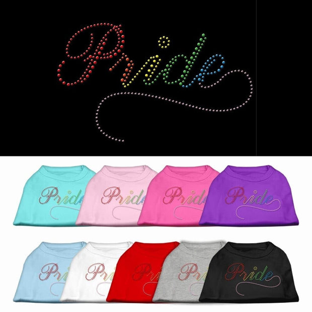 Mirage Pet Products Pet Dog & Cat Rhinestone Shirt "Rainbow Pride"