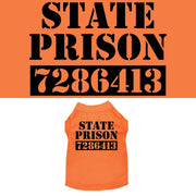 Mirage Pet Products Pet Dog & Cat Screen Printed Shirt "State Prison Inmate"