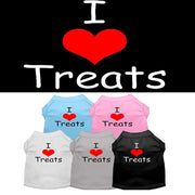 Mirage Pet Products Pet Dog or Cat Shirt Screen Printed "I Love Treats"