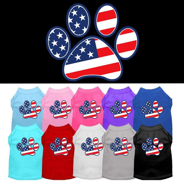 Mirage Pet Products Pet Dog & Puppy Shirt Screen Printed "Patriotic Paw"