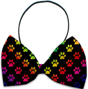 Mirage Pet Products Rainbow Paws / Elastic Band Dog and Cat Pet Bow Ties, "Rainbow Pride Group" Elastic Band or Velcro Strap in 7 Patterns